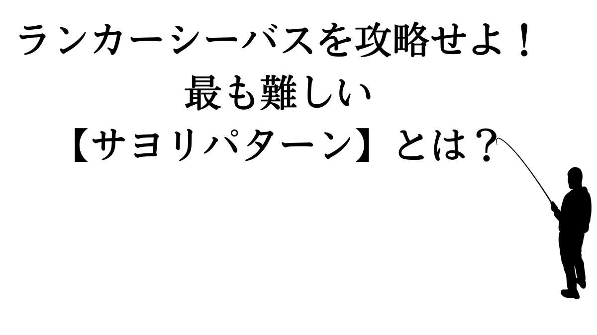 秋はサヨリパターンの時期 ランカーシーバスをルアーで攻略する釣り方